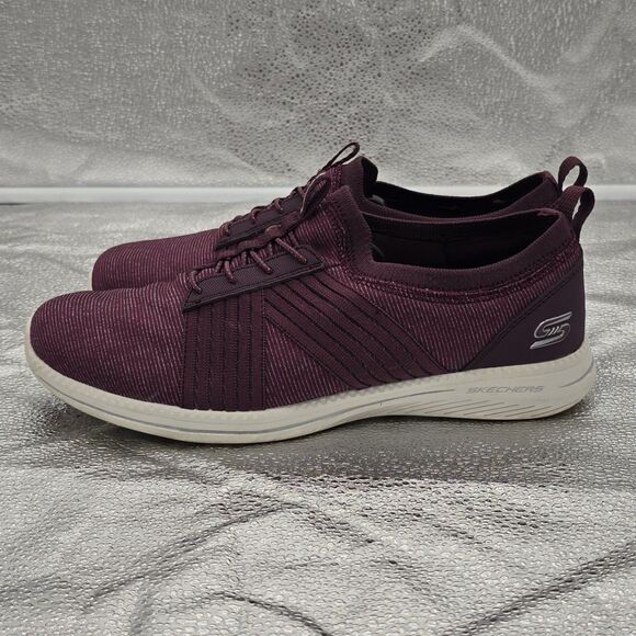 Skechers Flex City Pro Slip On Memory Foam Air Cooled Sneakers Burgundy Size 9 - Picture 4 of 9